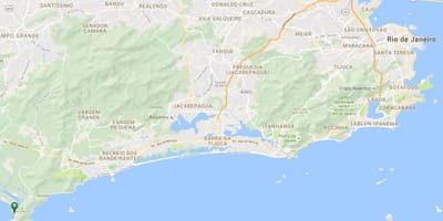 מפה של חוף Barra de Guaratiba
