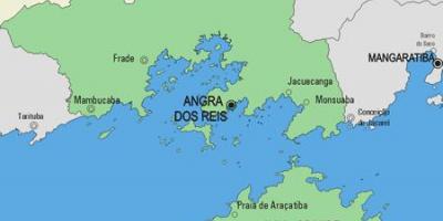 מפה של Angra dos לריאל עיריית