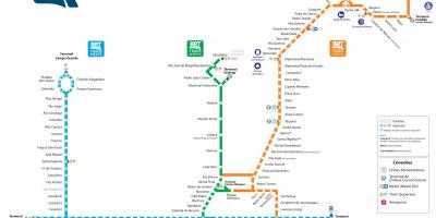 מפה של BRT ריו דה ז ' ניירו