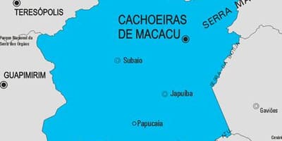 מפה של Cachoeiras דה Macacu עיריית