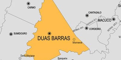 מפה של Duas Barras עיריית