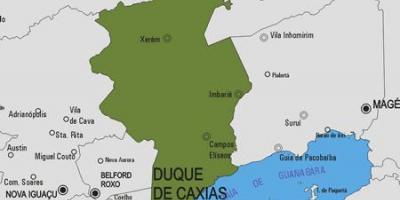 מפה של Duque de Caxias עיריית