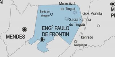 מפה של Engenheiro פאולו דה מתחזה עיריית