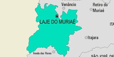 מפה של Laje לעשות Muriaé עיריית