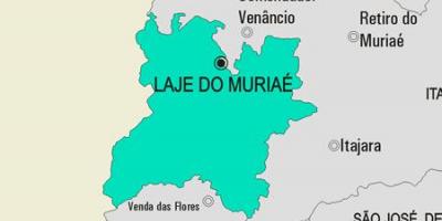 מפה של Laje לעשות Muriaé עיריית