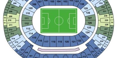 מפה של Maracanã stadium sièges