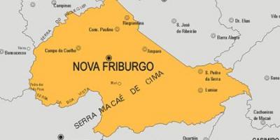 מפה של Nova Friburgo עיריית