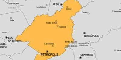 מפה של Petrópolis עיריית