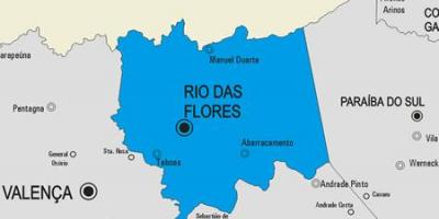 מפה של Rio das Ostras עיריית