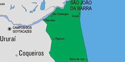 מפה של São João da Barra עיריית