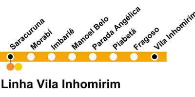 מפה של SuperVia - קו Vila Inhomirim
