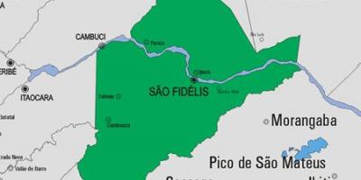 מפה של סאו פרנסיסקו דה Itabapoana עיריית