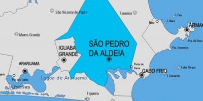 מפה של סאו פדרו da Aldeia עיריית