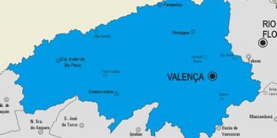 מפה של Valença עיריית
