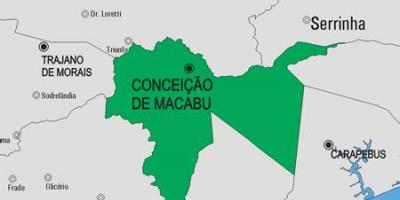מפה של דה קונסיסאו Macabu עיריית