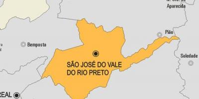 מפה של סאו חוזה לעשות וייל לעשות Rio Preto עיריית