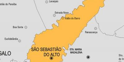 מפה של סאו סבסטיאו לעשות אלטו עיריית